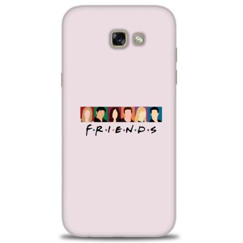 Samsung Galaxy A7 2017 / A720 Kılıf HD Baskılı Kılıf - Renkli Friends + Tam Ekran Koruyucu