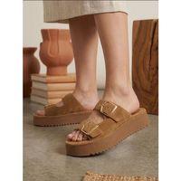 Yazlık Kadın Taba Platform Taban Tokalı Terlik