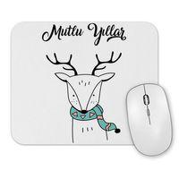 Sevimli Geyik İle Mutlu Yıllar Mouse Pad