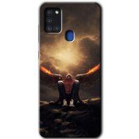 Samsung Galaxy A21s Kılıf Baskılı Kapak - Wings of Power +Tam Ekran Koruyucu