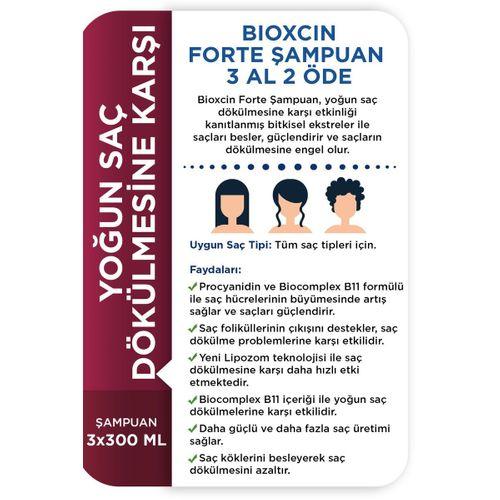 Bioxcin Bioxcin Forte Şampuan Tüm Saç Tipleri Için 3x300ml Yoğun Saç Dökülmesi Şampuanı
