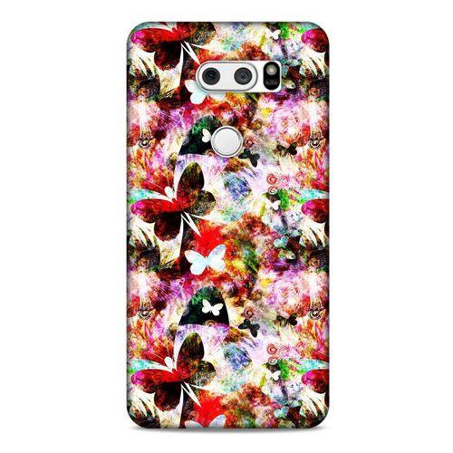 LG K50S Kılıf Kelebek Etkisi (16) Kalın Kılıf Yeşil Mavi