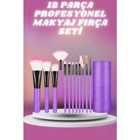 12 Parça Profesyonel Makyaj Seti Yumuşak Kıllı Yüz Ve Göz Makyajına Uygun