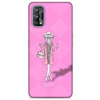 Oppo Realme 7 Pro Kılıf FunnyMaX (21) Koruyucu Kapak Şeker Pembe Kedi