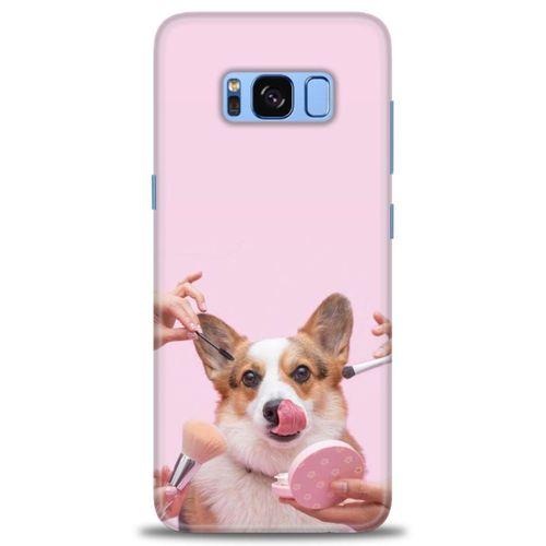 Samsung Galaxy S8 Kılıf HD Baskılı Kılıf - Sevimli Köpek + Tam Ekran Koruyucu