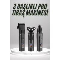Dijital Göstergeli 3 Başlıklı Tıraş Makinesi Islak Kuru Lazer Öncesi Günlük