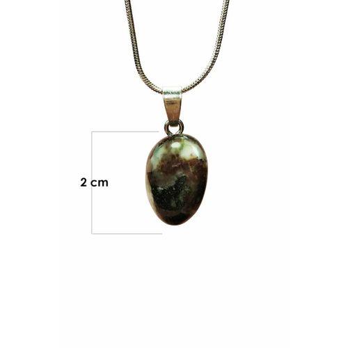 Turmalin Doğal Taşı Zincirli El Yapımı Kolye Uç: 2 cm Zincir: 20 cm Kutulu
