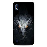 Samsung Galaxy A10 Kılıf Dragons (13) Silikon Kap Gri Ejderha