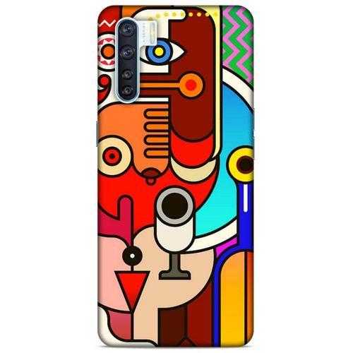Lopard Oppo A91 Uyumlu Kılıf Soyut Sanat (8) Desenli Baskılı Kılıf