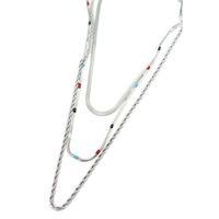 3'lü Çelik Kolye - Gümüş