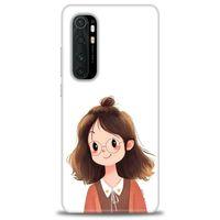 Xiaomi Mi Note 10 Lite Kılıf HD Baskılı Kılıf - Tatlı Kız + Tam Ekran Koruyucu