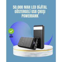 Tüm Cihazlarla Uyumlu 50.000 Mah Powerbank – Yüksek Kapasiteli, Led Gösterge Ve Akıllı Koruma Fonksiyonlu
