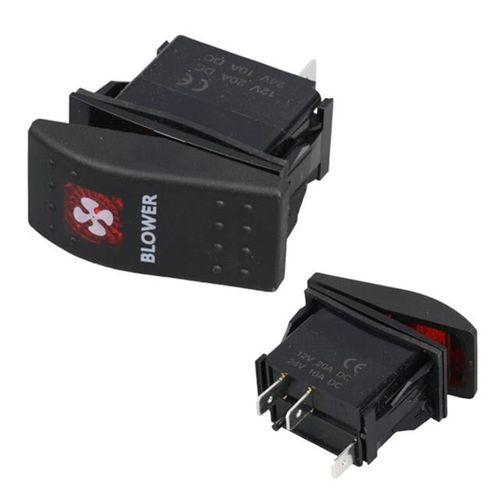 PowerMaster ﻿Havalandırma Sembollü Işıklı 3 Pinli On-Off 12-24V Marin Switch