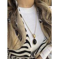 Taşlı Kolye - Siyah