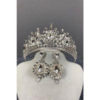 Pera Gelin Tacı Ve Mekik Taşlı Küpe