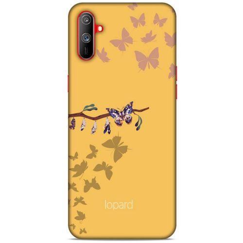 Oppo Realme C3 Kılıf Kelebek Etkisi (46) Core Armor Kılıf Yeşil Sarı