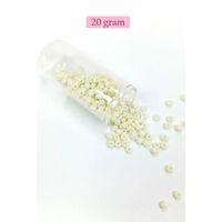 Dökme Cam Kum Boncuk Büyük Boy (6/0) 4 mm - 20 Gram - Krem - BNC071