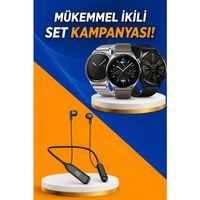 Alarm Ve Titreşim Özellikli Akıllı Saat Ve Mikrofonlu Kablolu Bluetooth Kulaklık 60 Saat