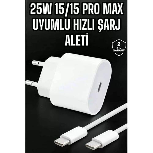 Güç Adaptörü Ve Kablosu Şarj Aleti 15/15 Pro Max Uyumlu Hızlı Şarj