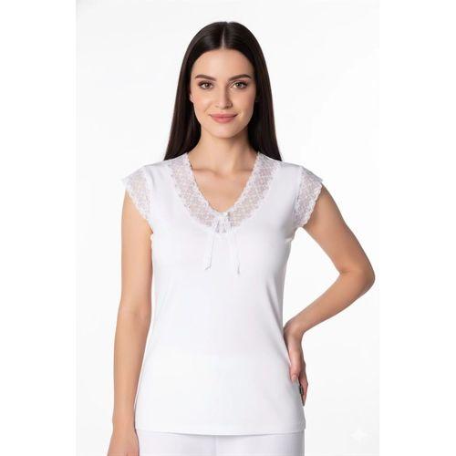 Kadın Dantelli Taşlı Yarım Kollu Atlet B636