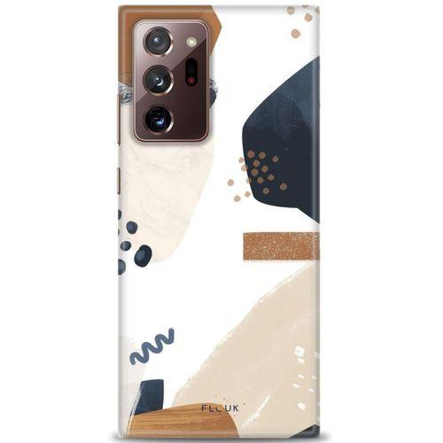 Samsung Galaxy Note 20 Kılıf HD Baskılı Kılıf - Bej + Tam Ekran Koruyucu