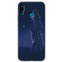 MRCİLETİSİM Huawei P20 Lite Kılıf Baskılı Kapak - Gecenin Kraliçesi + 5D Tam Kaplayan Cam