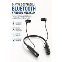 Dijital Batarya Göstergeli Bluetooth Özellikli Boyun Askılı Kulaklık