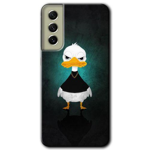 Potkal Hediye Fabrikası Samsung Galaxy S21 FE HD Baskılı Kılıf + 9D Tam Ekran Koruyucu - Angry Duck