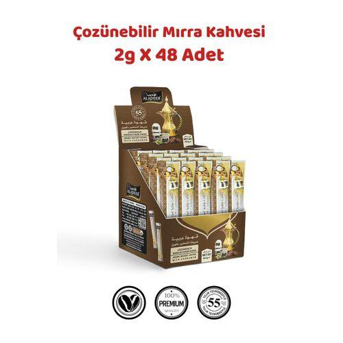 Acı Mırra & Çozünebilir Kakuleli Hazır Kahve - 48 Adet Tek İçimlik Poşet 2gr*48 adet