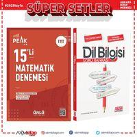Ünlü Yayıncılık TYT Temel Matematik Best Peak 15 li Denemesi ve AKM Dil Bilgisi Soru Bankası Seti 2 Kitap