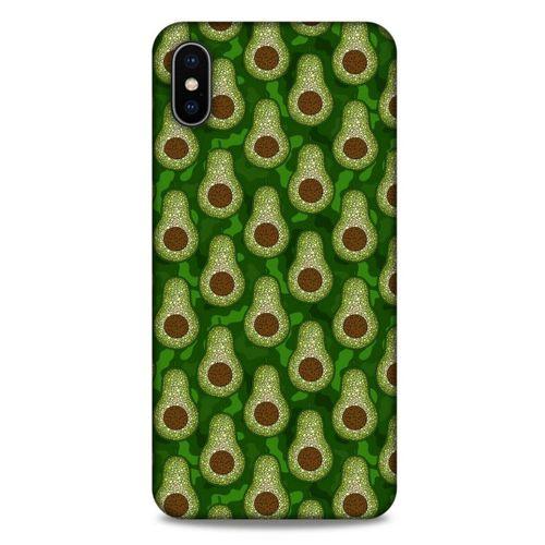 Frutix Avokado 02 Apple iPhone XS Max Kılıf Desenli Silikon
