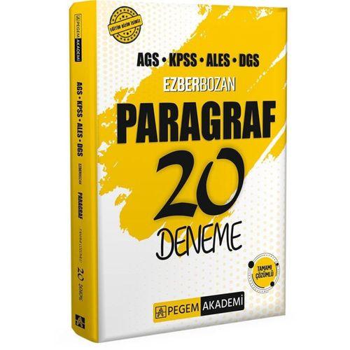 AGS KPSS ALES DGS Ezberbozan Paragraf 20 Deneme Pegem Yayınları