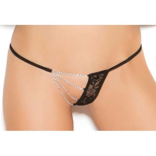 Fantezi Zincirli Dantelli String-Tanga