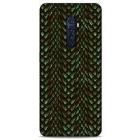 Oppo Reno 2 Kılıf Dragons (3) Kapak Ejderha Cilt Yeşil