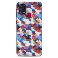 Samsung Galaxy M31 Kılıf Pastel Renkler (5) Koruma Kabı Beyaz Lacivert