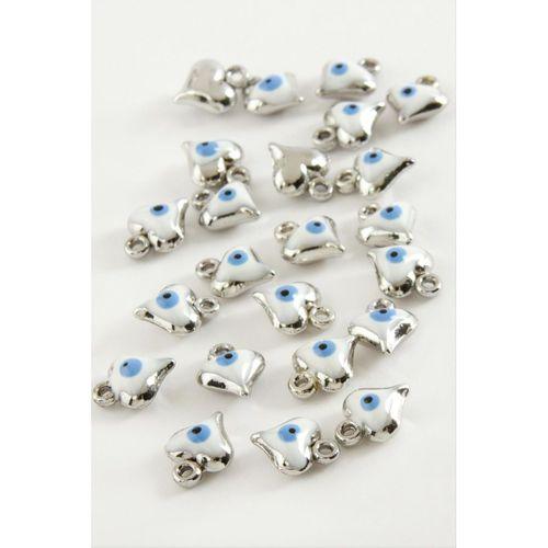 Kalp Tek Kulplu Mineli Bileklik ve Kolye Ucu Aparatı 1 Adet