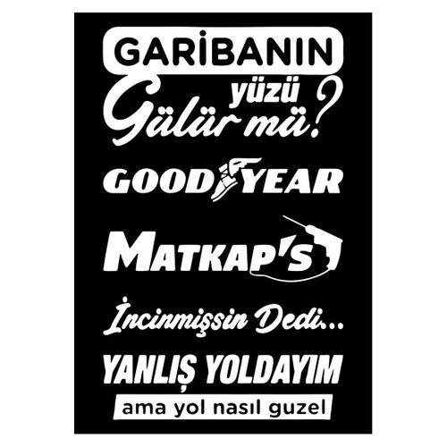 Oto Arka Cam özel yeni sticker Model 30 Beyaz 20*35 Cm