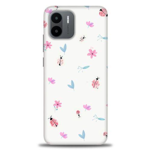 Xiaomi Redmi A1 Kılıf HD Baskılı Kılıf - Uğur Böcekleri + Tam Ekran Koruyucu