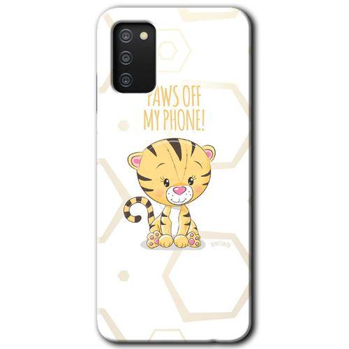 Galaxy A03s Kılıf HD Desen Baskılı Arka Kapak - Sevimli Kedi 1 + Kırılmaz Cam