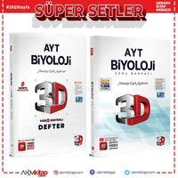 3D AYT Biyoloji Defter ve Soru Bankası Seti 2 Kitap