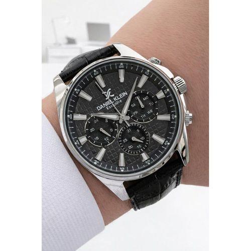 Daniel Klein Erkek Kol Saati 30 Metre Suya Dayanıklı Deri Kordon + Bileklik Hediyeli VS.BLKT.0823