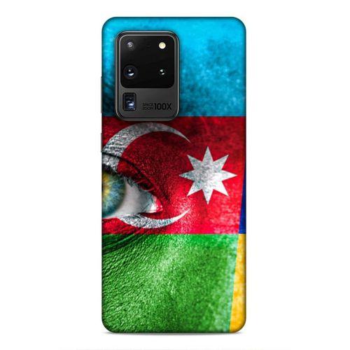 Samsung Galaxy S20 Ultra Uyumlu Kılıf Azarbaijan (42) Rugged Armor Kılıf Göz Bayrak