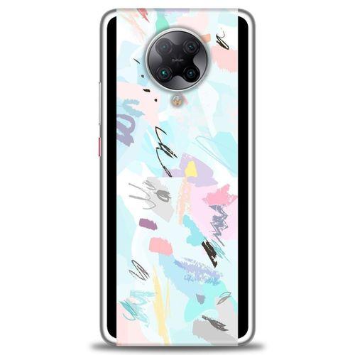 Xiaomi Poco F2 Pro Kılıf HD Baskılı Kılıf - Blue and Purple + Tam Ekran Koruyucu