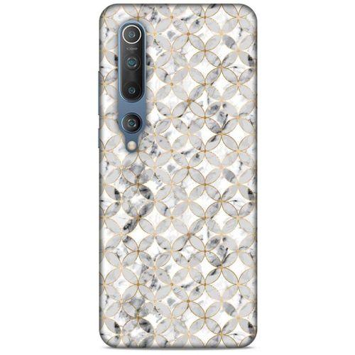 Mermer Desenli (37) Tema Silicone Cover Gümüş Gri Xiaomi Mi 10 Kılıf