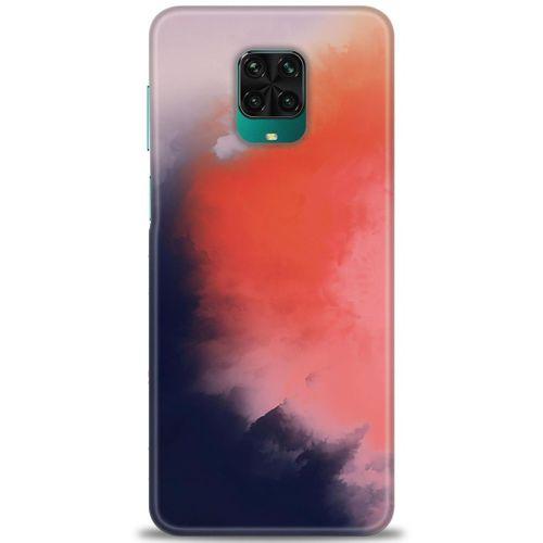 Xiaomi Redmi Note 9 Pro Kılıf HD Baskılı Kılıf - Sisli Turuncu + Tam Ekran Koruyucu