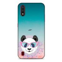 Animax Gözlüklü Panda Samsung Galaxy A01 Kılıf Desenli Silikon