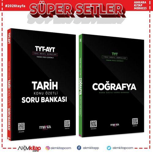 Marka Yayınları TYT AYT Tarih ve TYT Coğrafya Soru Bankası Seti 2 Kitap