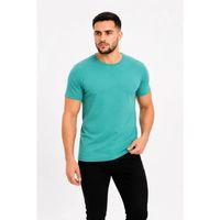 Erkek Basic Tişört Bisiklet Yaka Kısa Kol Günlük Yazlık Slim Fit T-Shirt - Su Yeşili
