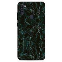 Mermer Desenli (27) Tema Tasarımlı Kılıf Zümrüt Yeşili Samsung Galaxy M11 Kılıf