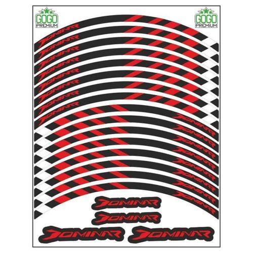 BAJAJ Bajaj Kırmızı Dominar Uyumlu Baskı 1 Set Jant Şeridi